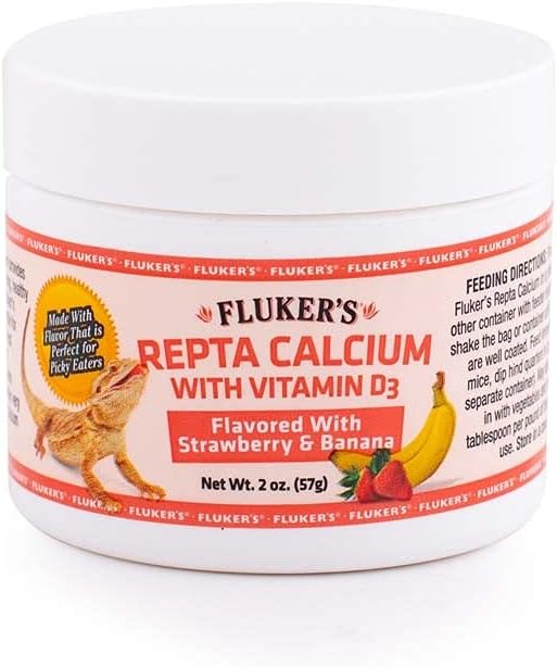 Fluker's Strawberry Banana Flavored Repta Calcium with Vitamin D3, 2 oz