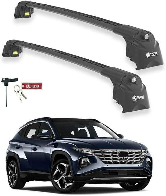 TURTLE Compatible with Hyundai Tucson (Nx4) 2022-2024 Air2 roof Rack | Black