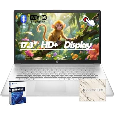 HP Laptop 17t-cn300 | 17.3 HD Touchscreen Display | Intel i7-1355U 10 cores 12 Threads & Intel Iris Xe Graphics | 32 GB DDR4 & 1TB SSD | Lifetime MS Office & Windows 11 Pro