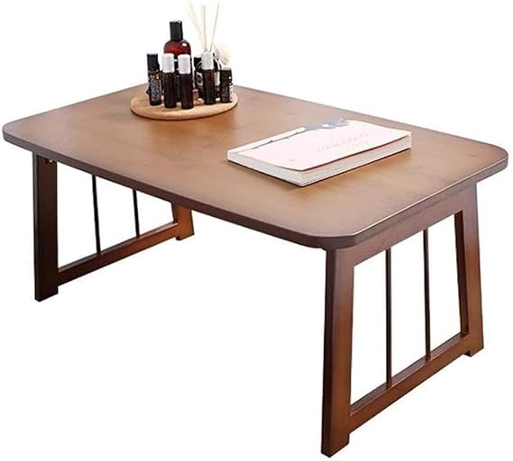 Low Coffee Table Living Room Farmhouse Floor Table Small Tables End Table Table Small Solid Wood Foldable Laptop, Simple Japanese Style Study Tatami Bay Window, Foldable Small(80x50x36cm)