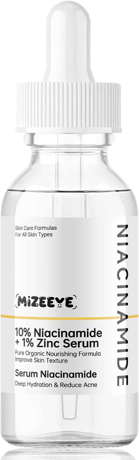 Niacinamide 10% + Zinc 1% Serum for Women, 30 ml / 1 Fl Oz Refreshing Niacinamide Serum for Face, Niacinamide Face Serum for Acne