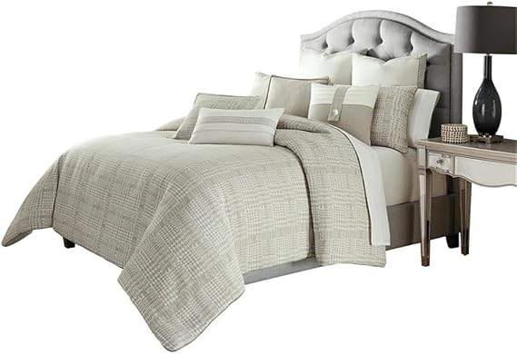 Michael Amini Julianna 10-Piece King Comforter Set - Gray