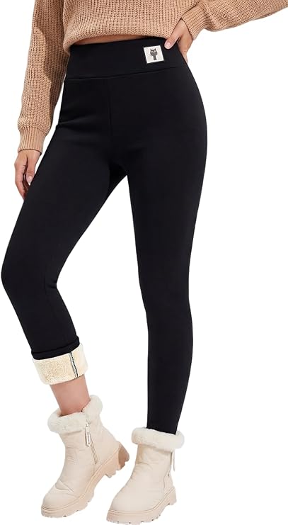 niyokki Cashmere Leggings Sherpa Fleece Women