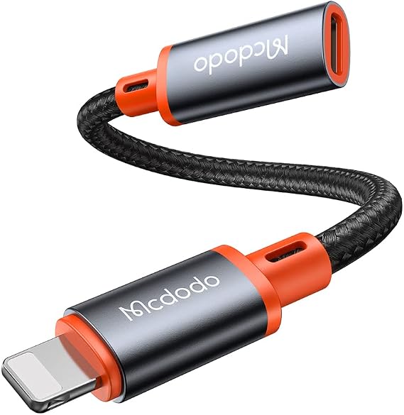 mcdodo 4 in 1 USB-C to Lightning OTG Adapter with Charging/Audio/OTG Function Type-C Female to Lightning Male Cable Adapter Fit for iPhone/iPad/AirPods/MacBook