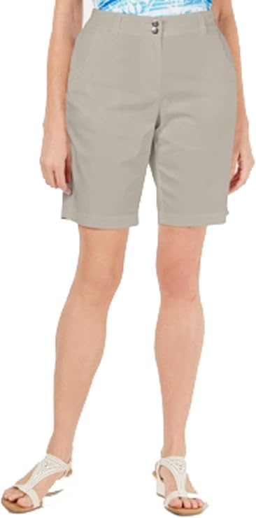 Karen Scott Womens Plus Comfort Waist Woven Shorts