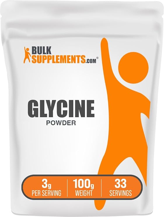 Glycine Powder - Glycine Supplements, Amino Acid Supplement - Unflavored & Gluten Free, 3g per Serving, 100g (3.5 oz) (Pack of 1)