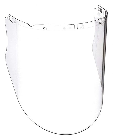 MSA 10115853 V-Gard Faceshield, Capacity, Volume, Polycarbonate, 10.375" x 17", Clear