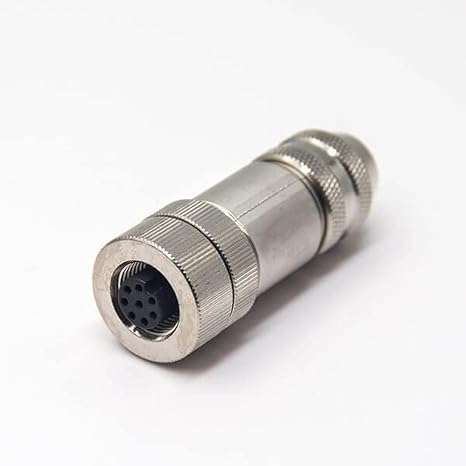 Elecbee Profibus M12 Field Wireable Connector Assembly Cable Plug Straight with Shiled (8 Pin Female A-Code)