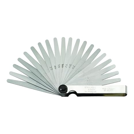 Stahlwille 74240002 Precision Feeler Gauge, Tapered Blades are Nickel-Plated, Accurate Measurement for Gap Width, Suitable for Mechanics, Range Bet. 0.05 mm - 1 mm, 20 PCS
