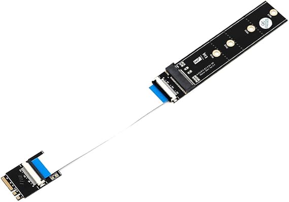 JMT M.2 NGFF Key M to Key A+E Extension Cable Adapter Card with High Speed FPC Cable for 2230/2242/2260/2280 Laptop SSD Adapter