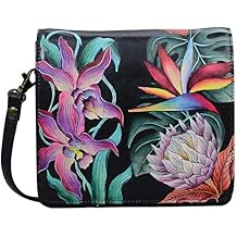 Anuschka Womens Original Hand-Painted Genuine Leather RFID Small Messenger