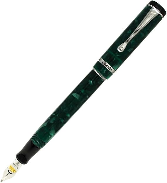 Conklin Duragraph Fountain Pen Forest Green - Stub Nib, Elegant Writing Tool for Calligraphy & Signatures