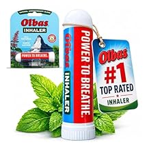 Olbas Inhaler Aromatherapy, Essential Oil Inhaler with Natural Oils, 0.01 Oz Each, 6 Pack, Pocket Sized Nasal Inhaler Stick for Clear Breathing and Sinus Relief