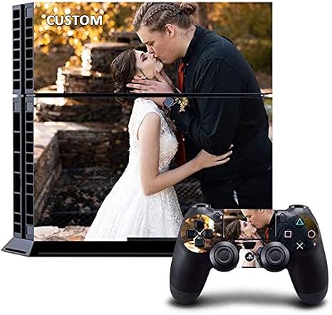 Custom PS4 Skin with Your Image and Create Your Own Design, Customizable Vinyl Wrap Sticker for PS4 Controller and Console