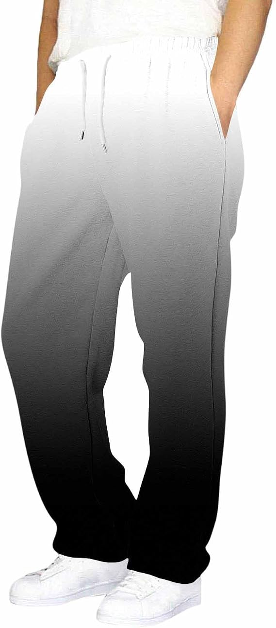 wodceeke Boys Sweatpants Gradient Straight Wide Leg High Elastic Waisted Casual Trousers Gym Workout Jogger Pants
