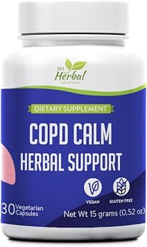 COPD Calm Natural Supplement to Ease Breathing, Reduce Mucus Buildup, and Support Lung Health 100% Natural and Herbal