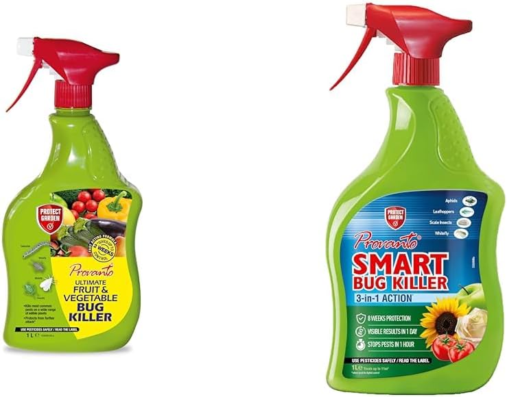 Provanto Ultimate Fruit and Vegetable Bug Killer, 1L - Fast Acting Bug Spray - 2 Weeks Protection & Smart Bug Killer, 1L - Fast Acting Bug Killer Spray - Stops Pests In 1 Hour