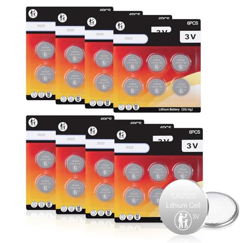 CR2025 Battery CR 2025 3V Lithium Batteries48 Pack