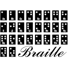 Braille Writing System Reference Chart Not Raised Alphabet Educational Classroom Teacher Learning Homeschool Display Supplies Teaching Aide Cool Wall Art Print Poster 16x24