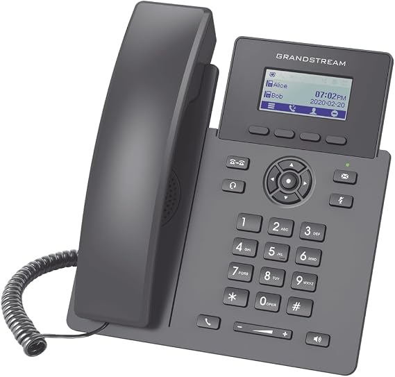 Grandstream GRP2601P IP Phone | 2 Lines, 2 SIP Accounts | 2.4-Inch LCD Display | Dual-Port Gigabit Ethernet with Integrated PoE | Power Adapter Not Included