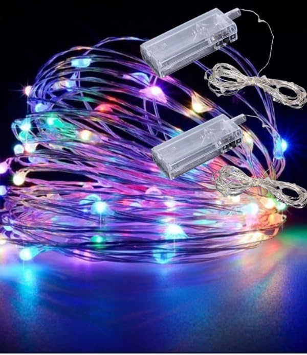2 ADET - 3 Metre LED Peri Işıkları | Dolap İçi Aydınlatma Pil İle Çalışan Işık Şeritleri | İç Mekan ve Dış Mekan Süslemeler Tv Arkası (multi) [Enerji Sınıfı F]