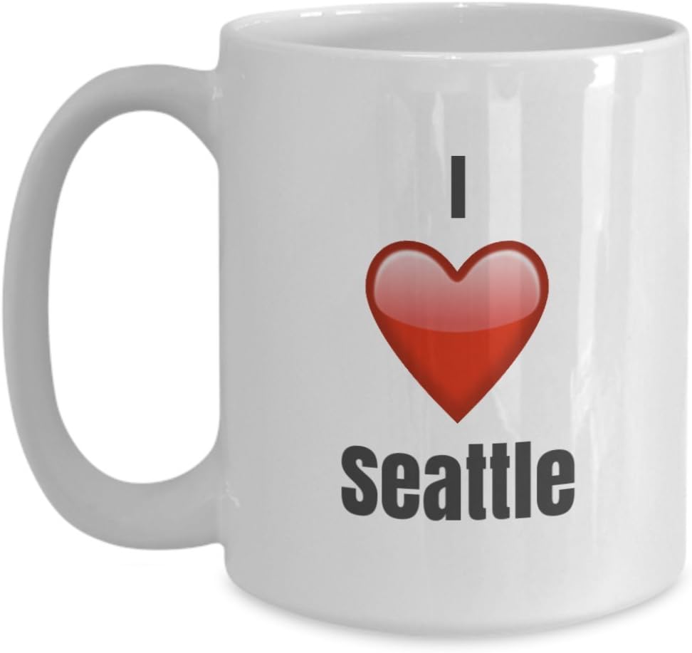 I Love Seattle unique ceramic coffee mug Gifts Idea