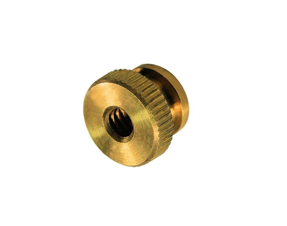 UNICORP THN5006-M01-F16-1032 12 Round Knurled Thumb Nuts, 10-32 THD x 12 OD, Brass QTY-10