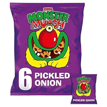 Mega Monster Munch Pickled Onion Snacks 22g x - 6 per pack 0.29lbs