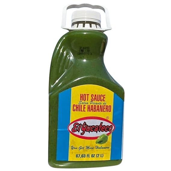 EL YUCATECO Green Habanero Hot Sauce 68 oz (Half Gallon) Authentic Mexican Hot Sauce for Bold Flavor | Restaurant Size, Premium Habanero Pepper Sauce for Cooking, Marinades & Foodservice