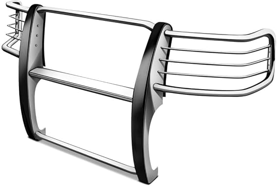 TrailFX E0025S Truck Grille Guard Fits Chevrolet Colorado 2015-2022 Steel 1-Piece Polished Stainless Steel Grille Guard with Brush Guard Inlcudes Mounting Hardware