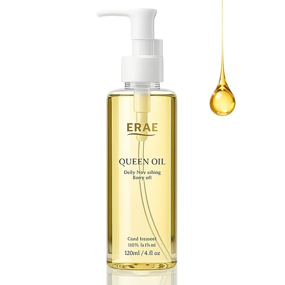 ERAE Queen Body Oil for Hydrating & Firm-Looking Skin, Lightweight Fast-Absorbing Body Moisturizing Oil for Arms, Legs & Stomach, 120ml
