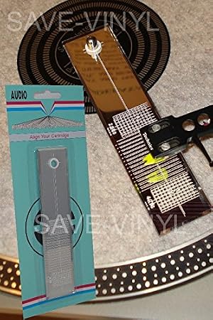 Turntable Phono Cartridge Stylus Alignment Protractor Tool Mirror