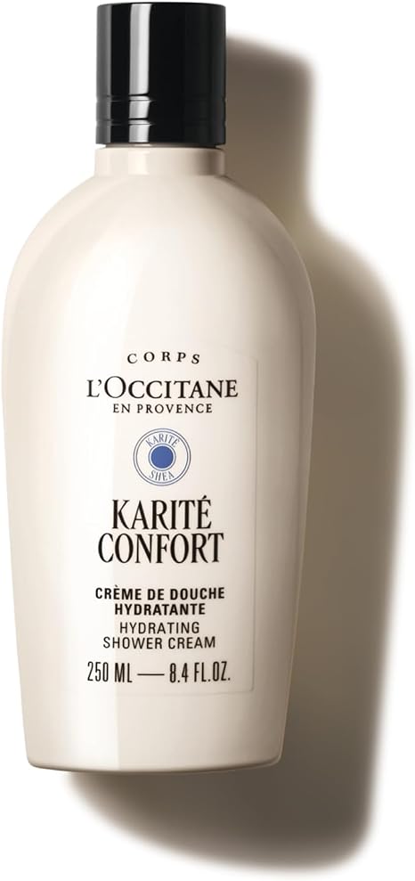 L'OCCITANE - Shea (Karité Confort) Moisturising Shower Cream - 250 ml | Dry and sensitive skin - Gently cleanses and soothes sensations of discomfort - Made in France