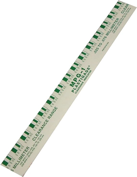 PLASTIGAGE Green Bearing Clearance Measuring Tool |.001" to .003" Range | 10 Pack