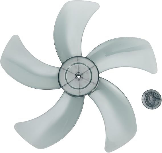 Yuanpgky 5-Leaf Plastic Fan Replacement for 16 Inch Stand Fan, Household Stand Fan Blades, Table Fan Parts and Accessories(Black)