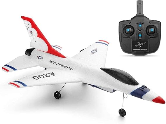 Two-Channel RC Aircraft Fixed-Wing RC Glider Wireless Electric Model Airplane USB Charging Fighter Aerial Flying Toy Gifts for Boys and Girls for Adults