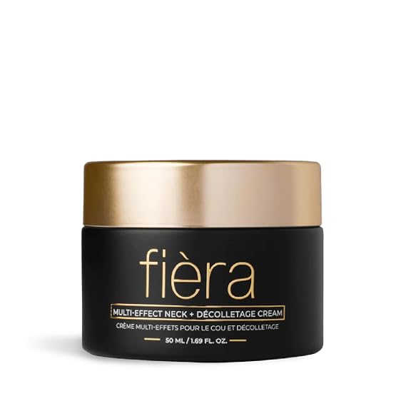 FIERA Neck Firming & Tightening Cream - Anti-Aging Moisturizer for Sagging Skin, Improves Neck and Jawline Definition, Reduces Wrinkles, Boosts Hydration for Mature Skin - 1.69 FL. OZ. / 50 ML