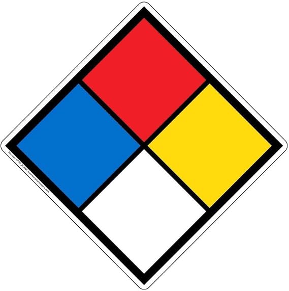 12 inch NFPA 704 Placard Diamond, Plastic NFPA Sign Blank with Mounting Holes, Customizable for any Hazard Identification, Made in the USA by ComplianceSigns