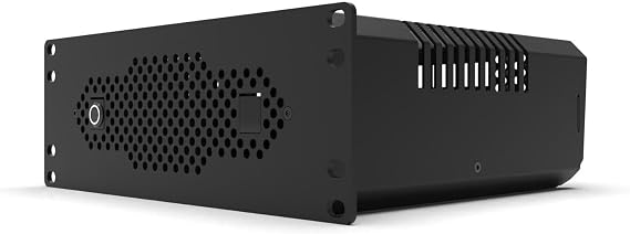 MyElectronics 10 Inch 2U Mini-ITX Case, Short Depth, Black, Aluminum, Rack-Mountable