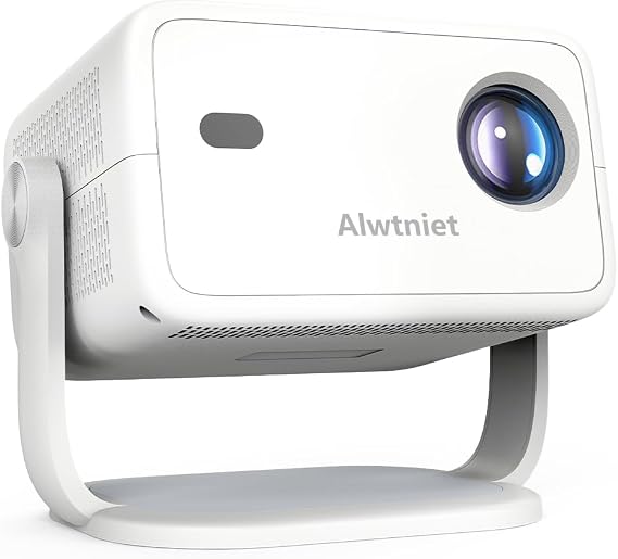 [Auto Focus] Smart Projector with Wifi and Bluetooth, Mini Projector 4K Support 400ANSI, Upgraded Auto Keystone Portable Proyector for HomeTheater/Outdoor