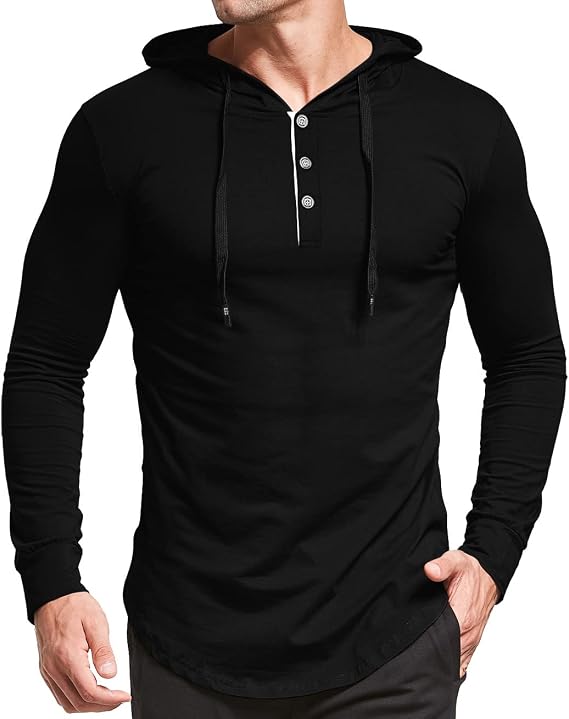 KUYIGO Men's Hoodies Sweatshirt Athletic Pullover with Drawstring