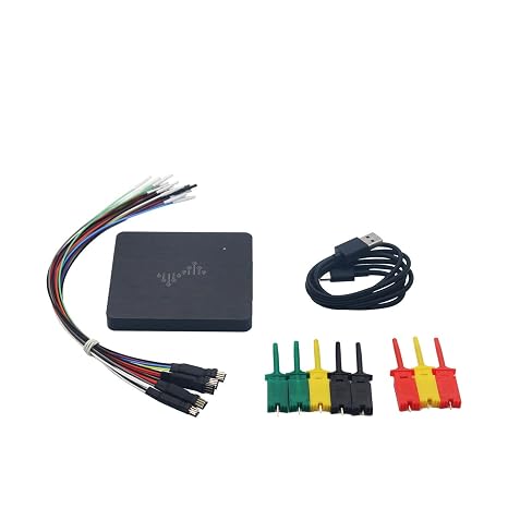 Logic Analyzer Portable Metal Logic Analyzer 16 Channels 100MHz USB-Based Debugging Logic Analyzer Spectrum Analyzers(DSLogic Plus 256M)