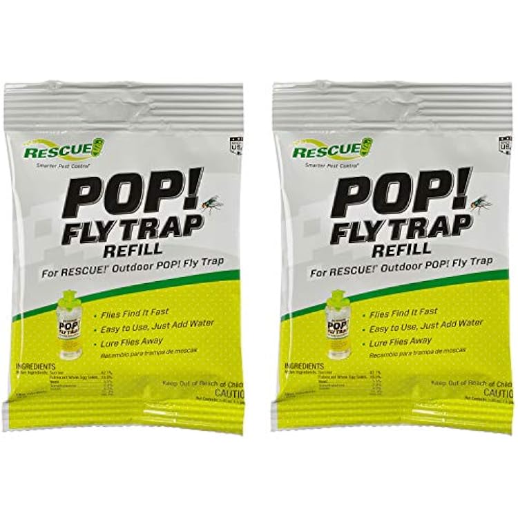 RESCUE! POP! Fly Trap Bait Refill Outdoor Use 2 Pack
