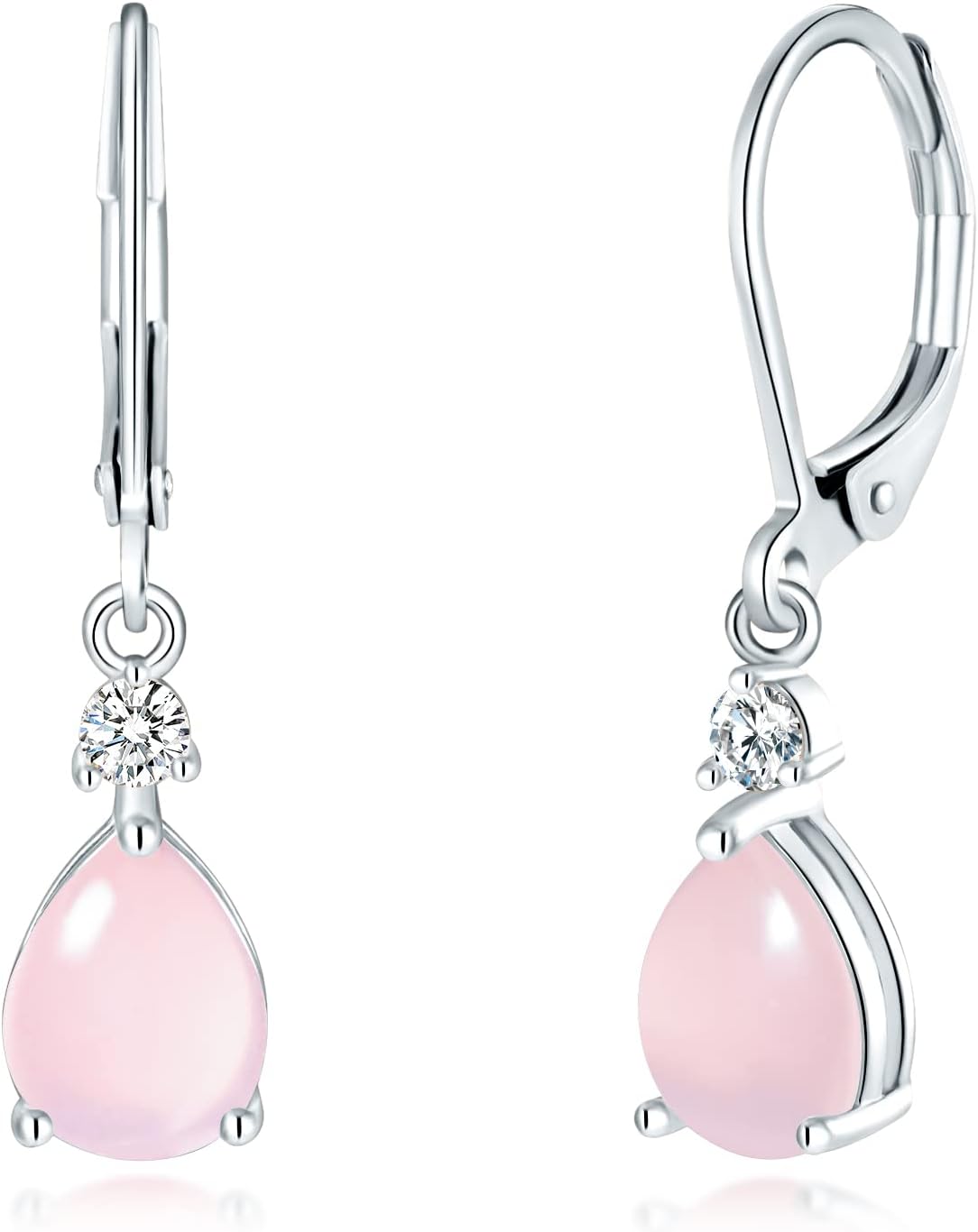 CiNily Teardrop Leverback Dangle Earrings for Women Hypoallergenic 14K Gold Plated Cubic Zircon Drop Earrings Fashion Crystal Earrings for Girls Jewelry Christmas Gifts