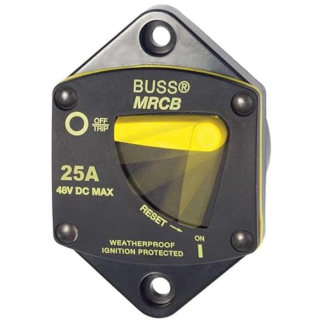 Blue Sea Systems 7035 187-Series Circuit Breaker, Panel Mount, 25A