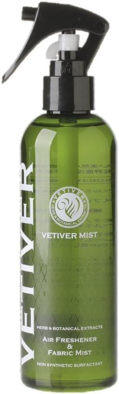 Vetiver Mist Fragrance Free, 8.5 fl oz 250 ml Natural Herbal Deodorizer, No Synthetic Surfactants