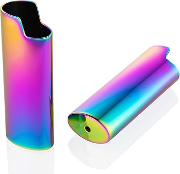 2pcs Lighter Case Cover Holder Metal Vintage Floral Stamped Fit for BIC Full J6 Series Lighter
