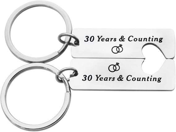 Eilygen Couple Gift Couple Keychain Set Couple Jewelry Wedding Anniversary Key Chain Gift for Him and Her