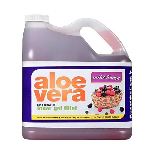 Wild Berry Aloe Vera Juice - Healthy & Hydrating Drink, 128 fl oz