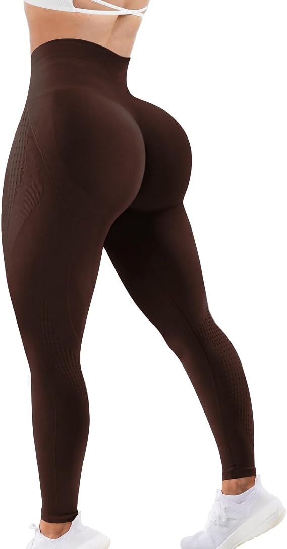 POWERASIA Scrunch Butt Leggings for Women Amplify Contour Legging Seamless Yoga Pants Workout Gym Booty Lifting Tights